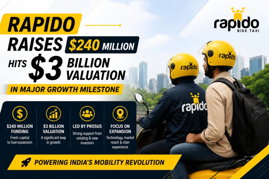 Rapido Raises $240 Million, Hits $3 Billion Valuation in Major Growth Milestone